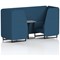 Brixworth 2 Seater Booth with Table, Black Legs, Grey/Black Table, Sumi Fabric, Uto Panels And Sofa