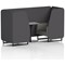 Brixworth 2 Seater Booth with Table, Black Legs, Grey/Black Table, X2 Fabric, Arithmetic Panels And Number Sofa