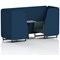 Brixworth 2 Seater Booth with Table, Black Legs, Grey/Black Table, X2 Fabric, Calculus Panels And Polygon Sofa