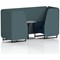 Brixworth 2 Seater Booth with Table, Black Legs, Grey/Black Table, X2 Fabric, Polygon Panels And Calculus Sofa