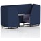 Brixworth 2 Seater Booth with Table, Black Legs, Grey/Black Table, Synergy Fabric, Alike Panels And Order Sofa