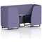 Brixworth 2 Seater Booth with Table, Black Legs, Grey/Black Table, Synergy Fabric, Order Panels And Alike Sofa