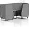 Brixworth 2 Seater Booth with Table, Black Legs, Grey/Black Table, Synergy Fabric, Partner Panels And Mix Sofa