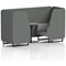 Brixworth 2 Seater Booth with Table, Black Legs, Grey/Black Table, Sumi Fabric, Kobe Panels And Tokyo Sofa