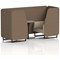 Brixworth 2 Seater Booth with Table, Black Legs, Grey/Black Table, Sumi Fabric, Osaka Panels And Zen Sofa