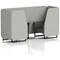 Brixworth 2 Seater Booth with Table, Black Legs, Grey/Black Table, Sumi Fabric, Tokyo Panels And Kobe Sofa