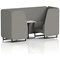 Brixworth 2 Seater Booth with Table, Black Legs, White/Black Table, X2 Fabric, Number Panels And Sofa