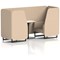 Brixworth 2 Seater Booth with Table, Black Legs, White/Black Table, Synergy Fabric, Affix Panels And Sofa
