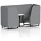 Brixworth 2 Seater Booth with Table, Black Legs, White/Black Table, Synergy Fabric, Partner Panels And Sofa