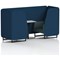 Brixworth 2 Seater Booth with Table, Black Legs, White/Black Table, X2 Fabric, Calculus Panels And Polygon Sofa