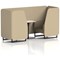 Brixworth 2 Seater Booth with Table, Black Legs, White/Black Table, Main Line Flax Fabric, Upminster Panels And Bank Sofa Brixworth 2 Seater Booth with Table, Black Legs, White/Black Table, Main Line Flax Fabric, Upminster Panels And Bank Sofa