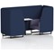 Brixworth 2 Seater Booth with Table, Black Legs, White/Black Table, Synergy Fabric, Alike Panels And Order Sofa