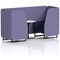 Brixworth 2 Seater Booth with Table, Black Legs, White/Black Table, Synergy Fabric, Order Panels And Alike Sofa