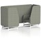 Brixworth 2 Seater Booth, White Legs, Rivet Fabric, Vitreous Panels And Sofa