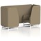 Brixworth 2 Seater Booth, White Legs, Main Line Flax Fabric, Bank Panels And Sofa
