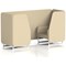 Brixworth 2 Seater Booth, White Legs, Sumi Fabric, Zen Panels And Sofa