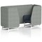 Brixworth 2 Seater Booth, White Legs, Rivet Fabric, Prime Panels And Crucible Sofa