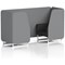 Brixworth 2 Seater Booth, White Legs, Synergy Fabric, Partner Panels And Mix Sofa