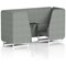 Brixworth 2 Seater Booth with Table, White Legs, Black/Silver Table, Rivet Fabric, Prime Panels And Sofa