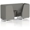 Brixworth 2 Seater Booth with Table, White Legs, Black/Silver Table, X2 Fabric, Number Panels And Sofa