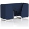 Brixworth 2 Seater Booth with Table, White Legs, Black/Silver Table, Synergy Fabric, Alike Panels And Sofa