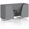 Brixworth 2 Seater Booth with Table, White Legs, Black/Silver Table, Synergy Fabric, Partner Panels And Sofa