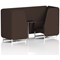 Brixworth 2 Seater Booth with Table, White Legs, Black/Silver Table, Synergy Fabric, Wed Panels And Sofa
