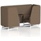 Brixworth 2 Seater Booth with Table, White Legs, Black/Silver Table, Sumi Fabric, Osaka Panels And Sofa
