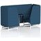 Brixworth 2 Seater Booth with Table, White Legs, Black/Silver Table, Sumi Fabric, Uto Panels And Sofa