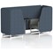Brixworth 2 Seater Booth with Table, White Legs, Black/Silver Table, Rivet Fabric, Crucible Panels And Prime Sofa