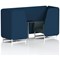 Brixworth 2 Seater Booth with Table, White Legs, Black/Silver Table, X2 Fabric, Calculus Panels And Polygon Sofa
