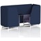 Brixworth 2 Seater Booth with Table, White Legs, Black/Silver Table, Synergy Fabric, Alike Panels And Order Sofa