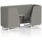 Brixworth 2 Seater Booth with Table, White Legs, Grey/Silver Table, X2 Fabric, Number Panels And Sofa
