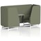 Brixworth 2 Seater Booth with Table, White Legs, Grey/Silver Table, Main Line Flax Fabric, Monument Panels And Sofa
