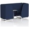 Brixworth 2 Seater Booth with Table, White Legs, Grey/Silver Table, Synergy Fabric, Alike Panels And Sofa