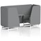 Brixworth 2 Seater Booth with Table, White Legs, Grey/Silver Table, Synergy Fabric, Partner Panels And Sofa