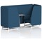 Brixworth 2 Seater Booth with Table, White Legs, Grey/Silver Table, Sumi Fabric, Uto Panels And Sofa