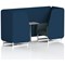 Brixworth 2 Seater Booth with Table, White Legs, Grey/Silver Table, X2 Fabric, Calculus Panels And Polygon Sofa