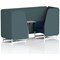 Brixworth 2 Seater Booth with Table, White Legs, Grey/Silver Table, X2 Fabric, Polygon Panels And Calculus Sofa