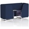 Brixworth 2 Seater Booth with Table, White Legs, Grey/Silver Table, Synergy Fabric, Alike Panels And Order Sofa