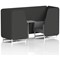 Brixworth 2 Seater Booth with Table, White Legs, Grey/Silver Table, Synergy Fabric, Mix Panels And Partner Sofa