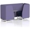 Brixworth 2 Seater Booth with Table, White Legs, Grey/Silver Table, Synergy Fabric, Order Panels And Alike Sofa