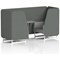 Brixworth 2 Seater Booth with Table, White Legs, Grey/Silver Table, Sumi Fabric, Kobe Panels And Tokyo Sofa