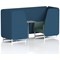 Brixworth 2 Seater Booth with Table, White Legs, Grey/Silver Table, Sumi Fabric, Uto Panels And Handa Sofa