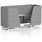 Brixworth 2 Seater Booth with Table, White Legs, White/Silver Table, Rivet Fabric, Prime Panels And Sofa