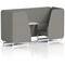 Brixworth 2 Seater Booth with Table, White Legs, White/Silver Table, X2 Fabric, Number Panels And Sofa