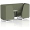 Brixworth 2 Seater Booth with Table, White Legs, White/Silver Table, Main Line Flax Fabric, Monument Panels And Sofa