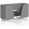 Brixworth 2 Seater Booth with Table, White Legs, White/Silver Table, Synergy Fabric, Partner Panels And Sofa