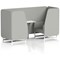 Brixworth 2 Seater Booth with Table, White Legs, White/Silver Table, Sumi Fabric, Tokyo Panels And Sofa