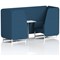 Brixworth 2 Seater Booth with Table, White Legs, White/Silver Table, Sumi Fabric, Uto Panels And Sofa